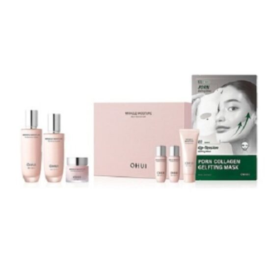 Увлажняющий anti-age набор с керамидами O HUI Miracle Moisture Pink Barrier Special 3pcs Set
